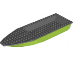 Boat Hull Unitary 28 x 8 Base with Dark Bluish Gray Boat Hull Unitary 28 x 8 Top (92710 / 92711)
