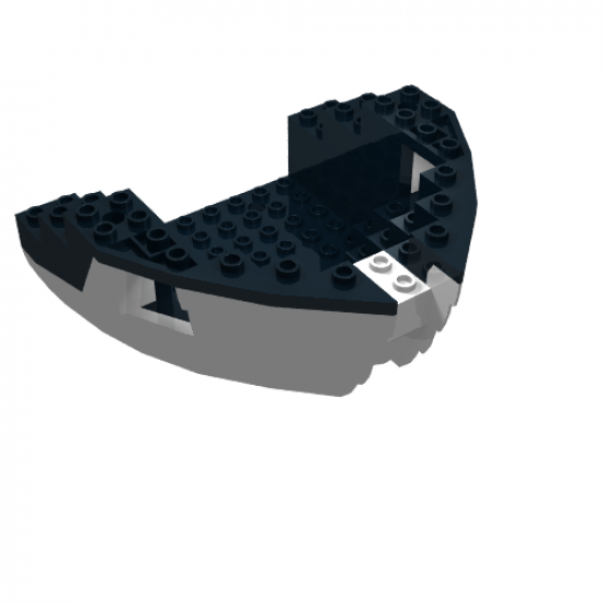 Boat Hull Small Bow 12 x 12 x 5 1/3, Top Color Green