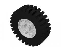 Wheel & Tire Assembly 24 x 43 Technic with Black Tire 24 x 43 Technic (3739 / 3740)