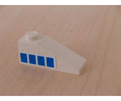 Slope 33 3 x 1 with 4 Blue Squares Pattern Model Left (Sticker) - Set 2556