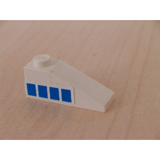 Slope 33 3 x 1 with 4 Blue Squares Pattern Model Left (Sticker) - Set 2556
