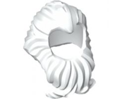 Minifigure, Hair Swept Back with Long Beard