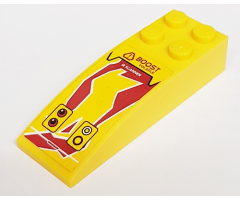 Slope, Curved 6 x 2 with 'Boost Volatile' / 'R Scanner' Pattern (Sticker) - Set 8113