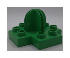 Duplo, Plate 4 x 4 with 2 x 2 x 2 dome top and cross cut slots