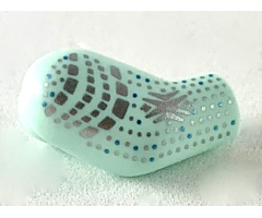 Arm, Right with Silver and Metallic Blue Spots Pattern