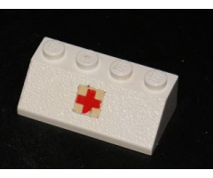 Slope 45 2 x 4 with Red Cross Pattern (Sticker) - Sets 386/770