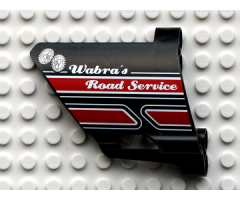 Technic, Panel Fairing #23 Large Short, Small Hole, Side B with 'Wabra's Road Service' Pattern (Sticker) - Set 8285