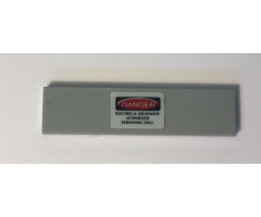 Tile 1 x 4 with 'DANGER' and 'ELECTRICAL EQUIPMENT AUTHORIZED PERSONNEL ONLY' Pattern (Sticker) - Set 10274