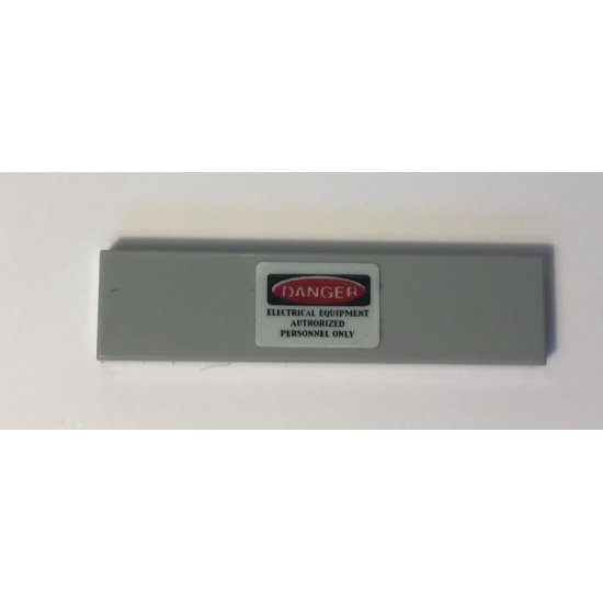 Tile 1 x 4 with 'DANGER' and 'ELECTRICAL EQUIPMENT AUTHORIZED PERSONNEL ONLY' Pattern (Sticker) - Set 10274