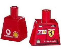 Torso Racers Ferrari front, Vodafone back (Stickers) with R. Barrichello Name Pattern