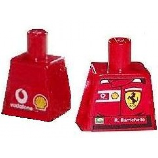 Torso Racers Ferrari front, Vodafone back (Stickers) with R. Barrichello Name Pattern