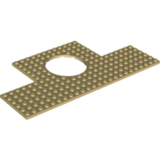 Plate, Modified 12 x 24 with 6 x 6 Square Cutouts at 2 Corners and 6 x 6 Round Cutout