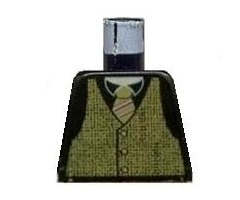 Torso Speed Racer Tweed Vest with Rep Striped Tie Pattern