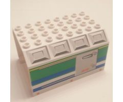 Aircraft Fuselage Angular Top 6 x 8 x 4 with Door on Blue, Green, and Yellow Stripes Pattern