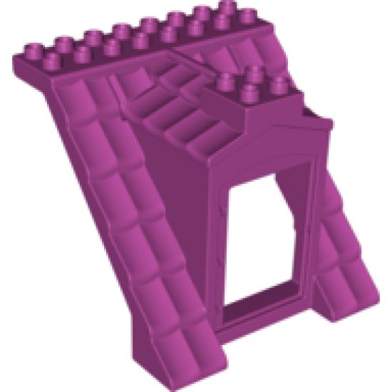 Duplo, Building Roof Sloped 8 x 8 x 8 with Door Opening