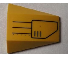 Wedge 4 x 4 No Studs with Vent Pattern (Sticker) Model Right - Set 7712