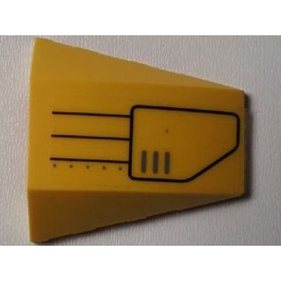 Wedge 4 x 4 No Studs with Vent Pattern (Sticker) Model Right - Set 7712
