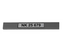 Tile 1 x 8 with 'NK 25 679' Pattern (Sticker) - Set 8292