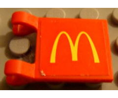 Flag 2 x 2 Square with McDonald's Pattern on Both Sides (Stickers) - Set 3438