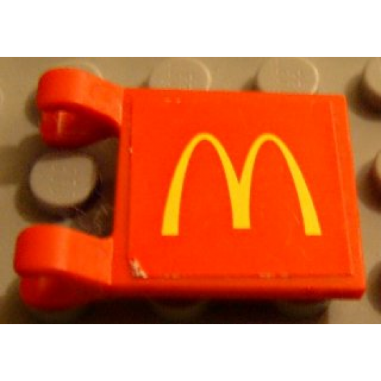 Flag 2 x 2 Square with McDonald's Pattern on Both Sides (Stickers) - Set 3438