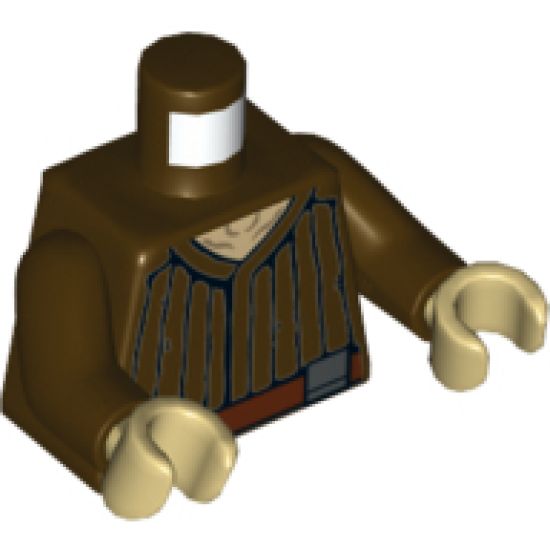 Torso SW Shirt Vertical Pleats Pattern (Ree-Yees) / Dark Brown Arms / Tan Hands