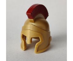 Minifigure, Headgear Helmet Spartan Warrior with Dark Red Crest Pattern