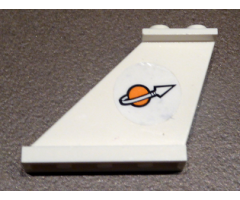 Tail 4 x 1 x 3 with Modified Classic Space Logo Pattern on Left Side (Sticker) - Set 7644