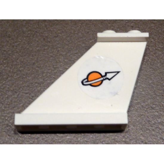 Tail 4 x 1 x 3 with Modified Classic Space Logo Pattern on Left Side (Sticker) - Set 7644