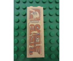 Brick 1 x 2 x 5 with Hieroglyphs, Bird Head on Top Pattern (Sticker) - Set 7307