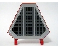 Flag 5 x 6 Hexagonal with SW Black Grille Pattern (Sticker) - Sets 7256 / 7283 / 7661