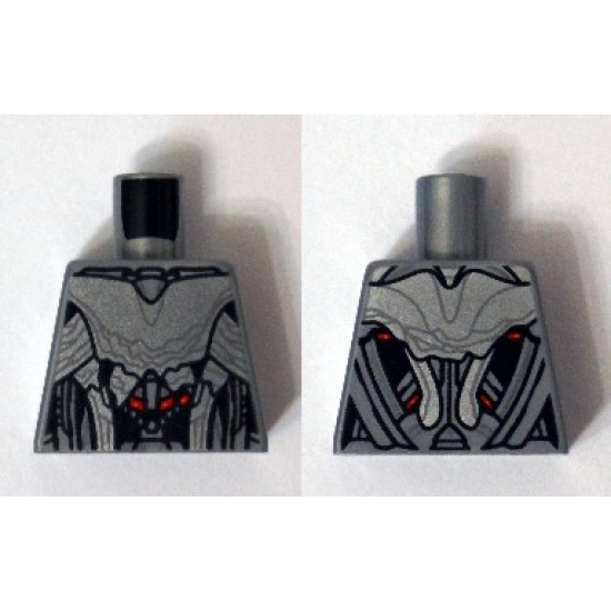 Torso Silver Armor with Red Spots Pattern (Ultimate Ultron)