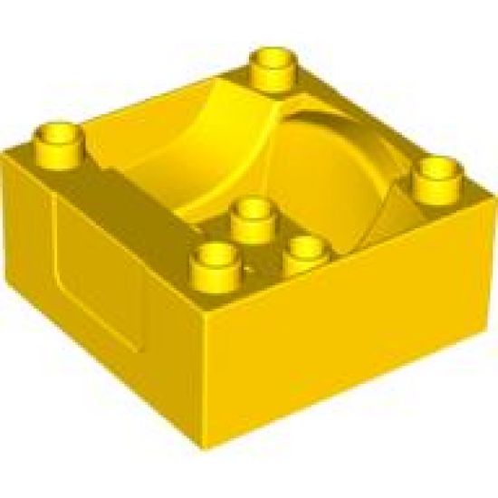 Duplo, Train Cab / Tender Base with Bottom Tube and 50422 Locomotive Pattern