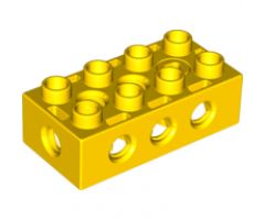 Duplo, Toolo Brick 2 x 4 with Holes on Sides and Top and 1 Screw in Top