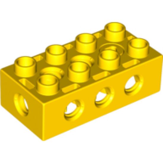 Duplo, Toolo Brick 2 x 4 with Holes on Sides and Top and 1 Screw in Top