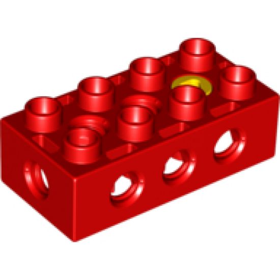 Duplo, Toolo Brick 2 x 4 with Holes on Sides and Top and 1 Screw in Top