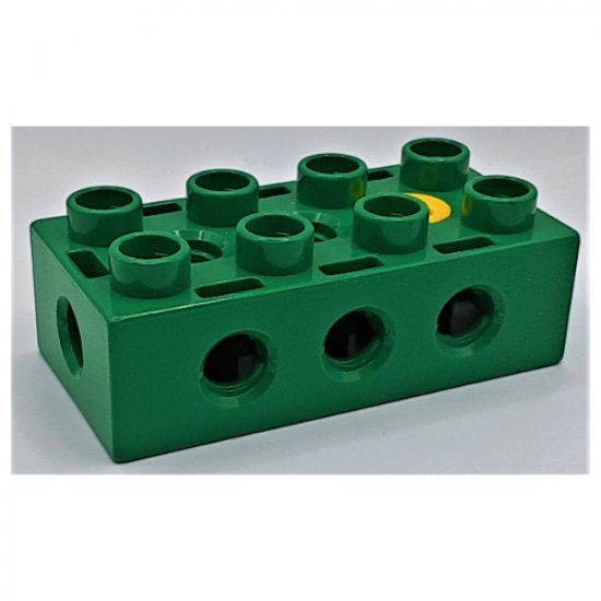 Duplo, Toolo Brick 2 x 4 with Holes on Sides and Top and 1 Screw in Top