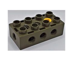 Duplo, Toolo Brick 2 x 4 with Holes on Sides and Top and 1 Screw in Top