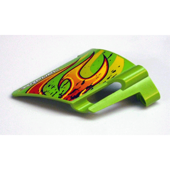 Technic, Panel Fairing #23 Large Short, Small Hole, Side B with 'XRFUEL' and Flames Pattern (Sticker) - Set 8141