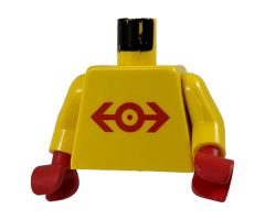 Torso Train Logo Large Red Pattern / Yellow Arms / Red Hands