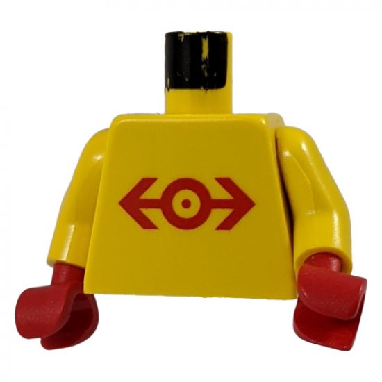 Torso Train Logo Large Red Pattern / Yellow Arms / Red Hands