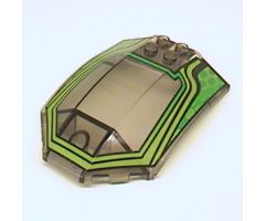 Windscreen 8 x 6 x 2 Curved with Lime / Green RC Racer Pattern