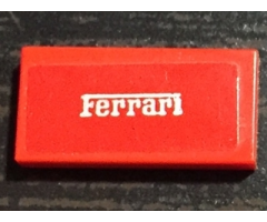 Tile 1 x 2 with Silver 'Ferrari' Pattern (Sticker) - Set 75899