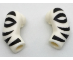 Arm, (Matching Left and Right) Pair with Black Zebra Stripes Pattern