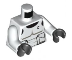 Torso SW Armor Scout Trooper Pattern (Dark Bluish Gray Accents) / White Arms / Black Hands