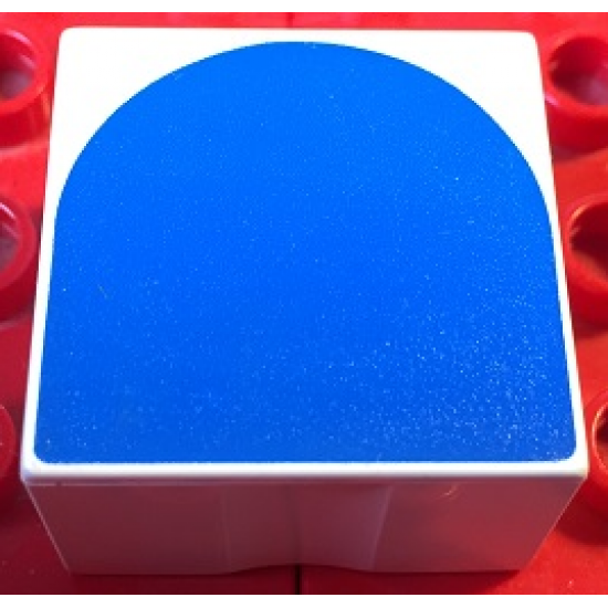 Duplo, Tile 2 x 2 x 1 with Shape Blue Inverse Arch Pattern