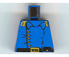Torso Western Cavalry Uniform, 5 Buttons, Belt Pouch Pattern
