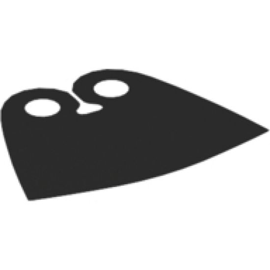 Minifigure, Body Wear Cape Cloth, Very Short, Rounded Triangle Neck Cut - Spongy Stretchable Fabric