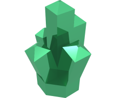 Rock 1 x 1 Crystal 5 Point