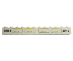 Brick 1 x 12 with '4511-2' and 'POWER', 'PNEUMATICS', 'OIL' and 'WATER' Pattern (Stickers) - Sets 4511 / 10158