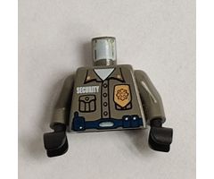 Torso Security Guard, Gold Badge, Blue Belt w/Radio Pattern / Dark Gray Arms / Black Hands
